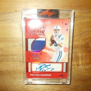2025 Leaf Football Glory Of The Game Peyton Manning Autograph Relic /2 Colts